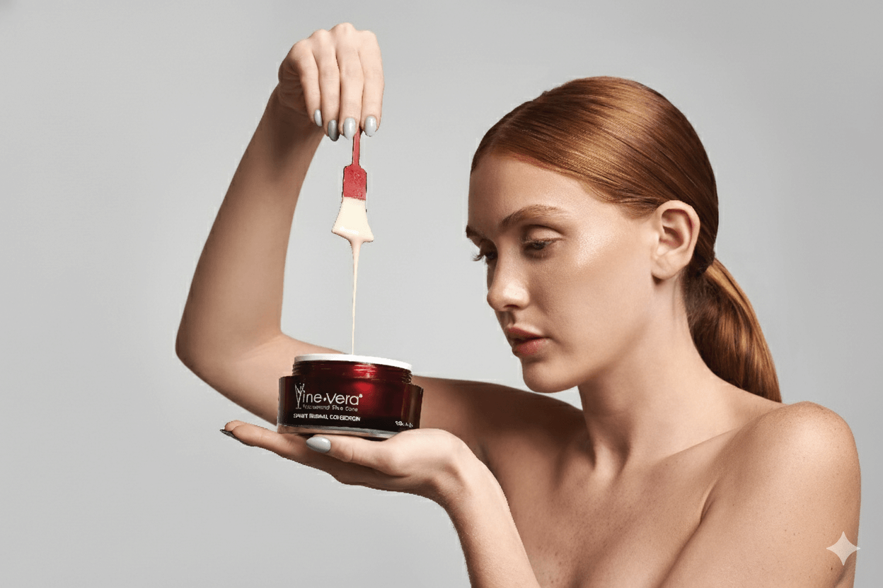 Woman using Chianti Thermic Mask