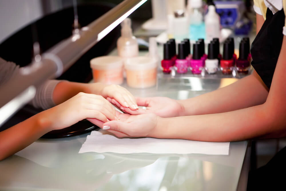 Nail care experience at the salon