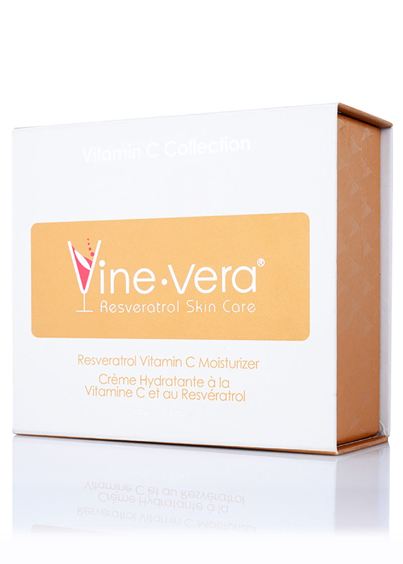 Vine Vera Resveratrol Vitamin C Moisturizer in it's case