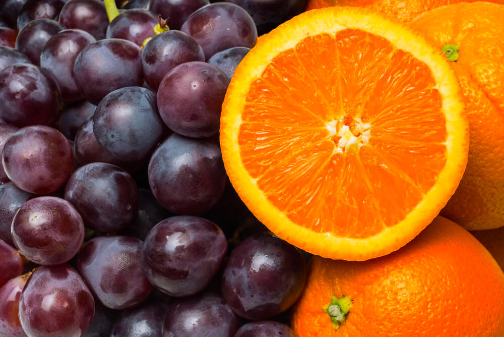 Grapes and oranges