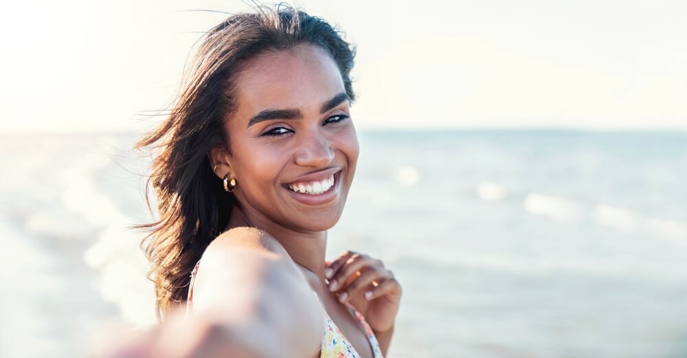 woman on beach